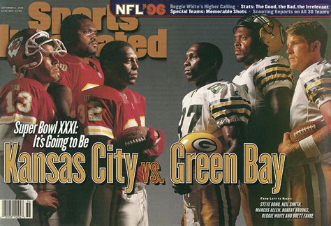 Kansas City Chiefs Vs Green Bay Packers, 1996 Nfl Football Sports Illustrated Cover by Sports ...