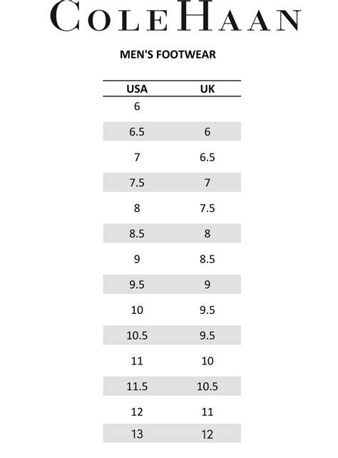 Cole Haan Women's Shoe Size Chart