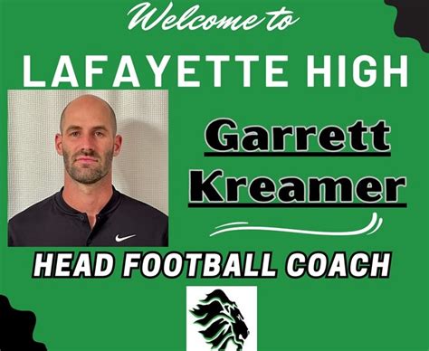 Lafayette High School Names New Head Football Coach - Garrett Kreamer | Parish News | Louisiana ...