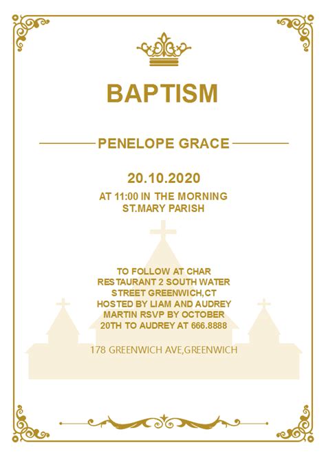 Simple Baptism Invitation | Free Simple Baptism Invitation Templates