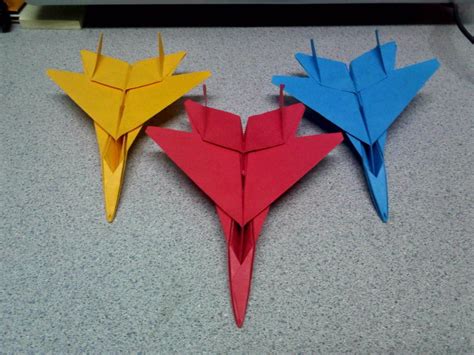 Origami F15 Fighter Jets (Front View) by ~TheOrigamiArchitect on ...