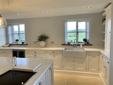 Light Grey Kitchen With White Worktops Direct / Dark classic kitchen ...