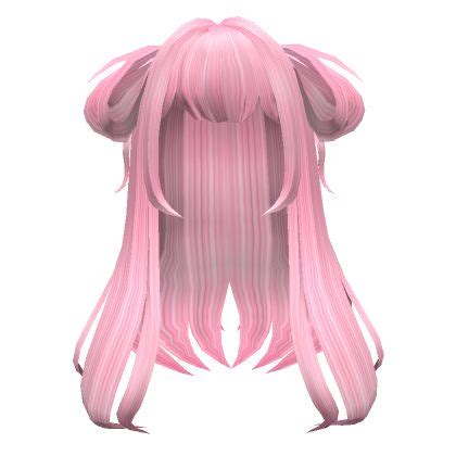 Loose Pink Anime Side Buns - Roblox | Fluffy hair, Pink hair anime ...