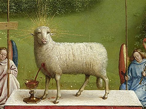 The Ghent Altarpiece: The Adoration of the Mystic Lamb (detail).... | Download Scientific Diagram