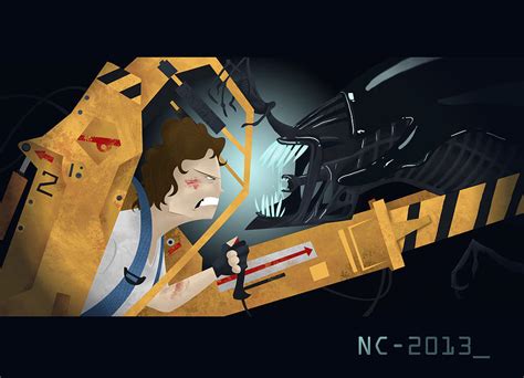 Ripley Vs Alien Queen Digital Art by Nate Call