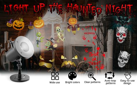 Halloween Ghost Projector Lights- 12 Dynamic Patterns