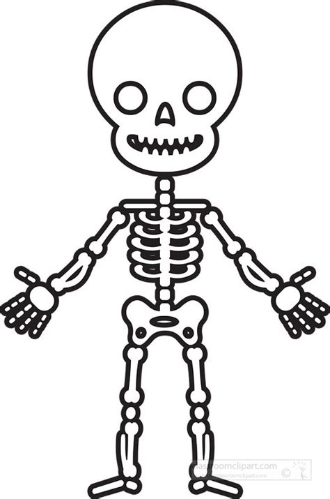 Skeleton Clip Art Black White