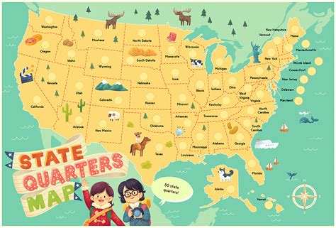 State quarters map :: Behance