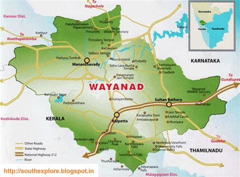 Wayanad Map Tourist Places - Bobbie Stefanie