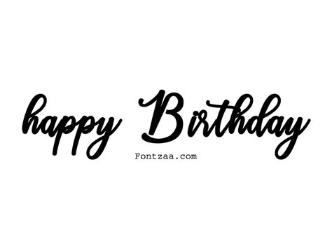 Happy Birthday Font - Fontzaa - Exclusive Fonts Library