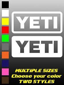 YETI LOGO DECAL - 2 DECALS - Cooler Window Bumper STICKER Car Truck SUV BOAT | eBay