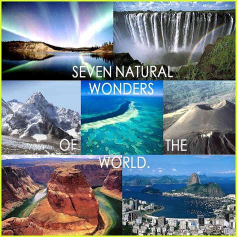 Seven Natural Wonders of the World: -Aurora -Victoria Falls -Mt. Everest -Great ... in 2020 ...