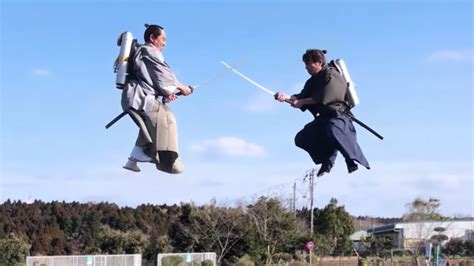 Samurai Sword Fight in Midair with (Real?) Jetpacks - Nerdist