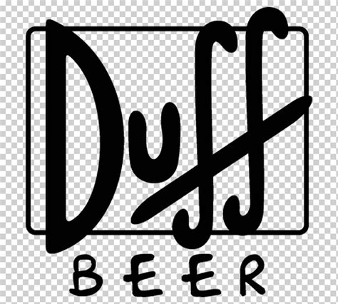 Duff Beer logo, Duff Beer Homer Simpson Duffman Ale, decal, text, logo, monochrome png | The ...