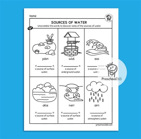 Sources Of Water Grade 4 Worksheets