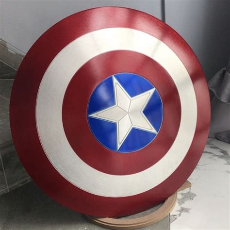 Avengers Endgame Captain America Vibranium Shield Aluminum 1:1 Cosplay Prop Other Animated ...