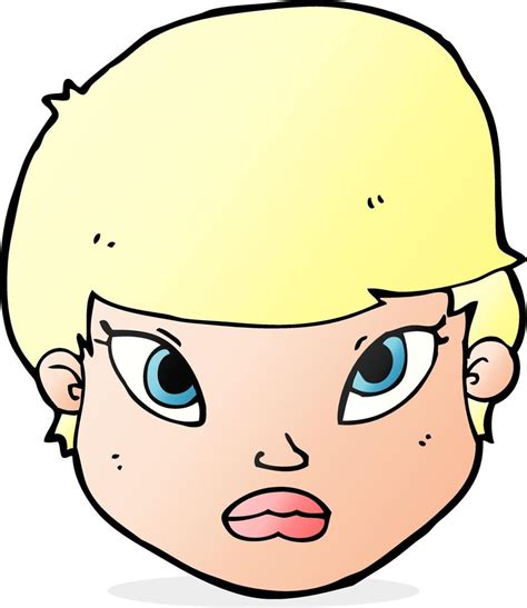 cartoon serious face 12288681 Vector Art at Vecteezy