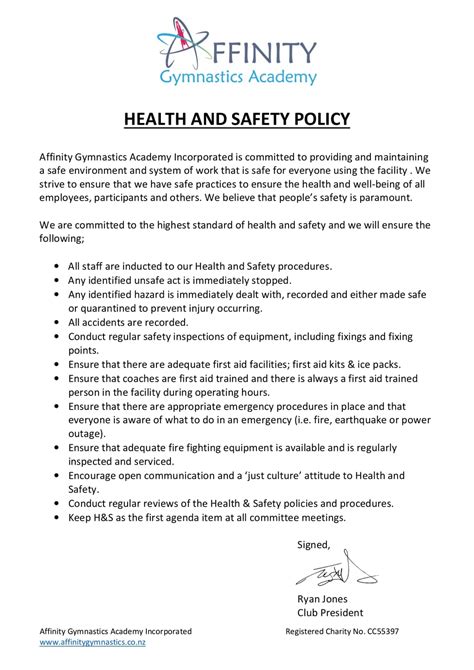 Health & Safety Policy