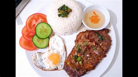 Vietnamese grilled pork chop with broken rice - Com tam suon nuong - YouTube