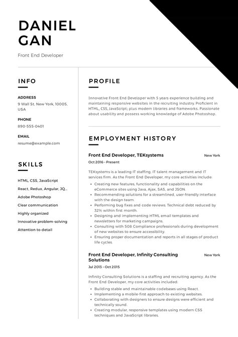 17 Front-End Developer Resume Examples & Guide | PDF | 2024