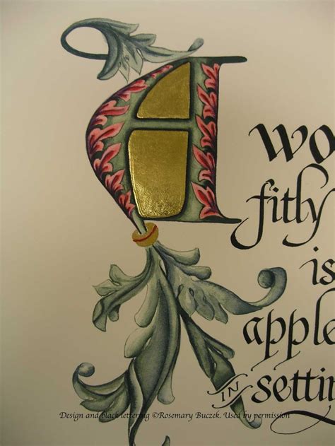 A Place To Flourish: Flourish Friday - Rosemary Buczek and The Illuminated Letter | Calligraphy ...