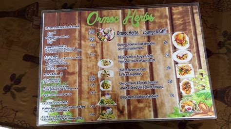 Menu at Ormoc Herbs restaurant, Ormoc