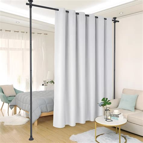 Snapklik.com : Room Divider, Drilling Free Tension Curtain Rods ...