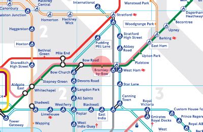 Bromley-by-Bow station map - London Underground Tube