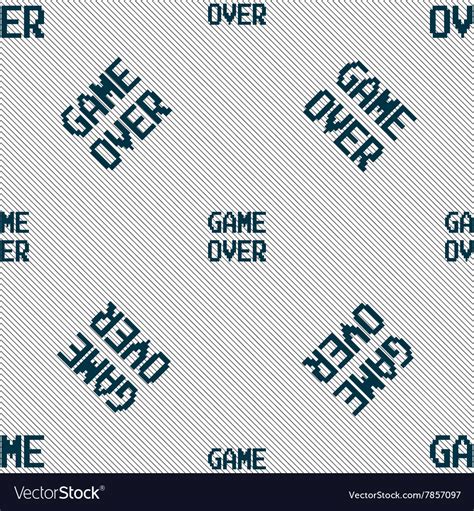 Game over concept icon sign seamless pattern Vector Image