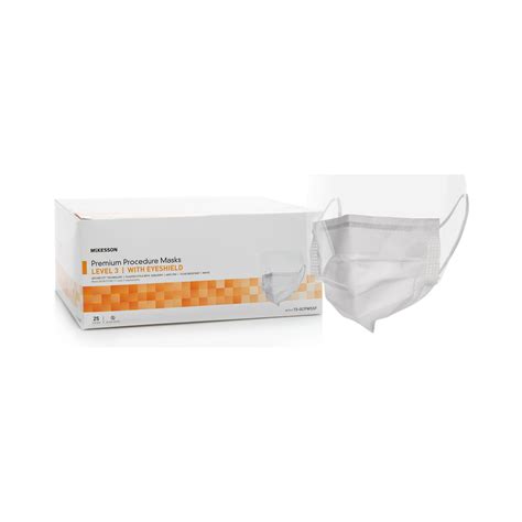 McKesson Premium Procedure Masks with Eyeshield, Level 3 | Carewell