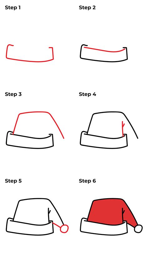 How to Draw a Santa Hat