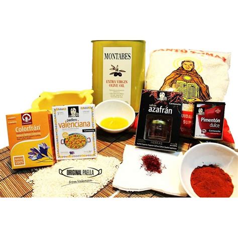 Large Paella Ingredients Set, original paella set from Spain