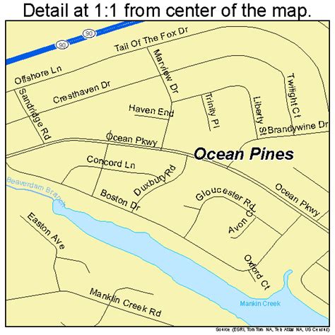 Ocean Pines Maryland Street Map 2458275