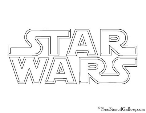 Star Wars Logo Stencil | Free Stencil Gallery | Star wars stencil, Star ...