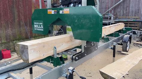 Sawmill Woodland Mills HM130 first cut - YouTube