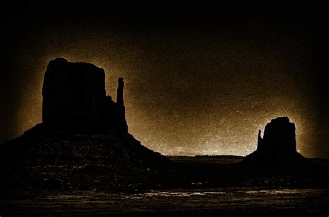 Artistic Monument Valley Silhouette Photograph by Gary Cain