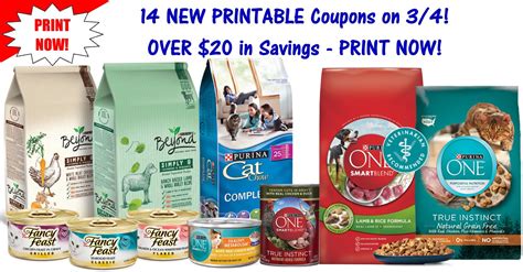 Pet Product Printable Coupons ~ 14 NEW High Value Coupons!