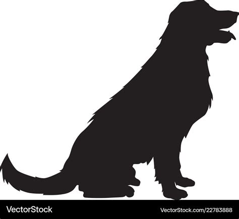 Golden retrievet silhouette Royalty Free Vector Image