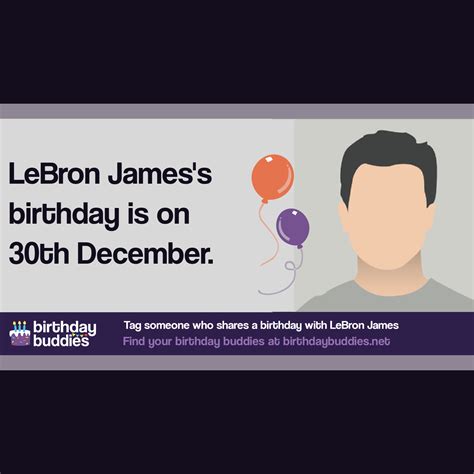 LeBron James's birthday is 30th December 1984