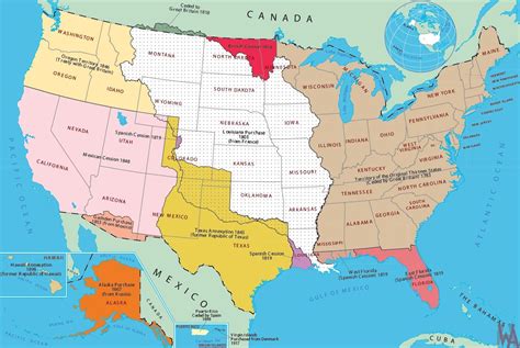 Historical map of the United States, Britain And others | WhatsAnswer