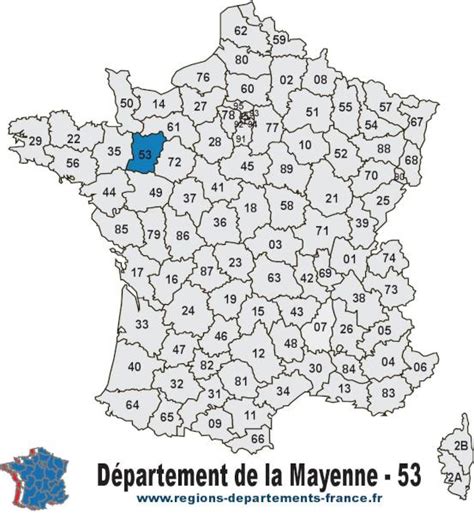 Département de la Mayenne (53) : présentation, localisation, carte, chiffres clefs et ...