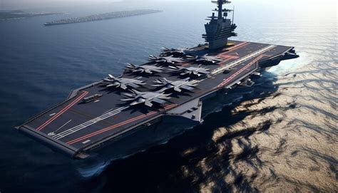 Premium Photo | Carrier based aircraft launches and takes off