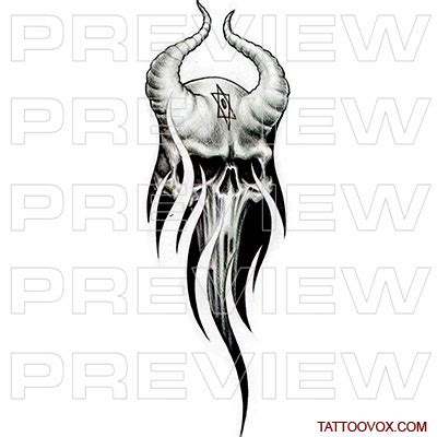 Demon Skull inside skin tattoo - TattooVox Award Winning Tattoo Designs Online