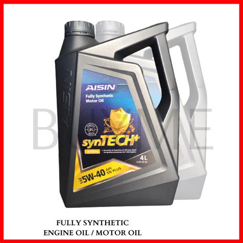 Aisin 5W40 FULLY SYNTHETIC Engine Oil/Motor Oil (GAS / DSL) 4LITERS ...