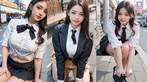 [4K AI ART] 교복 PART2 AI 룩북/ School Uniform AI Lookbook - YouTube