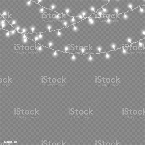 Led Neon Lights White Christmas Garland Decoration Stock Illustration - Download Image Now ...