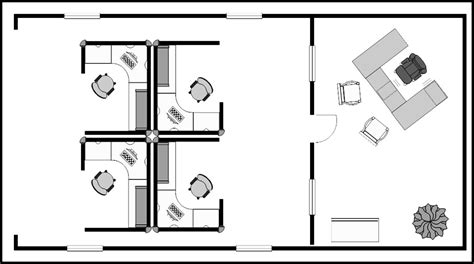 Small Office - Cubicle Floor Plan Example Template - Sample Templates - Sample Templates