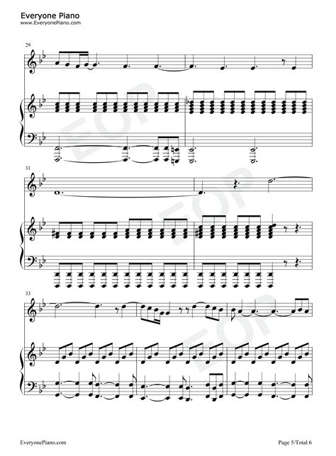 Feeling Good-Michael Bublé Stave Preview 5- Free Piano Sheet Music & Piano Chords