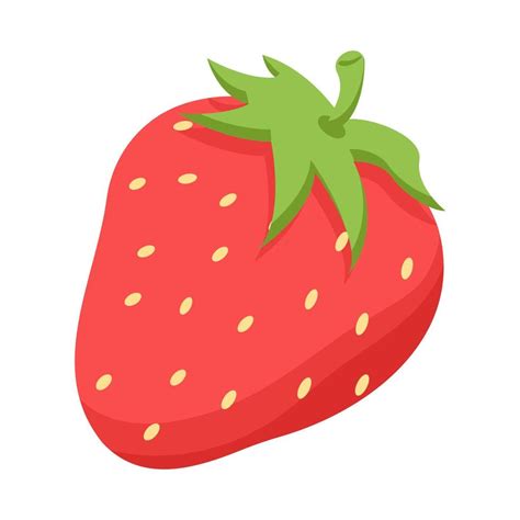 fruit strawberry cartoon vector object 4557722 Vector Art at Vecteezy