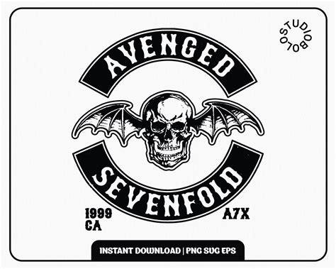 Avenged Sevenfold Illustration SVG Rock Band Skull Transparent - Etsy